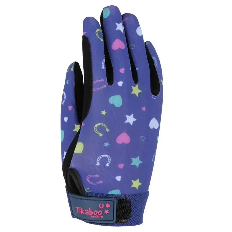 Shires Tikaboo Children's Riding Gloves - Navy Heart